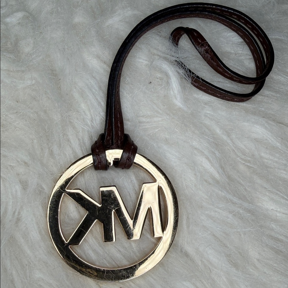 Michael Kors EUC hang tag with brown leather and gold for bag - Picture 4 of 4